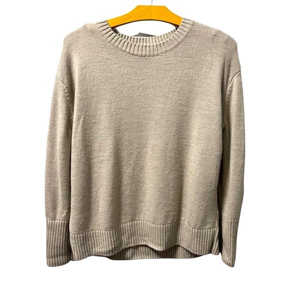 Athleta Sweaters - Athleta Nopa 100% Merino Wool Pullover Long Sleeve Beige Sweater Size Small